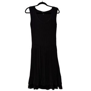 Caelian Sleeveless Maxi Dress Pleated Flare Flowy‎ Black Size XL